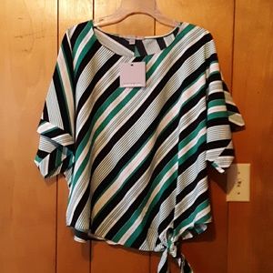 NWT Marc New York diagonal striped shirt-Med